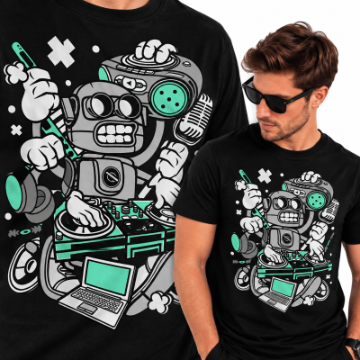 KOSZULKA  ANIMOWANA  DJ ROBOT